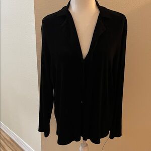 Coldwater Creek Black Button Down Shirt